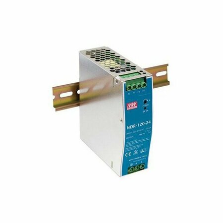 Antaira 120 Watt Series / 24 VDC / 5.0 Amps Industrial Single Output DIN Rail Power Supply NDR-120-24